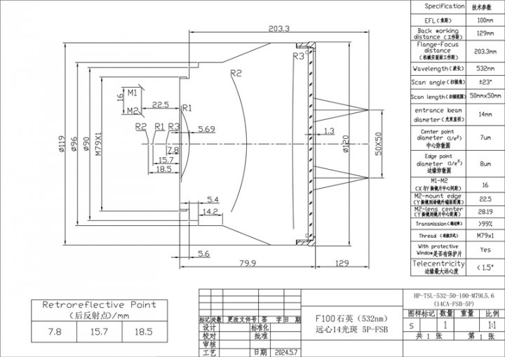 遠心場鏡532nm